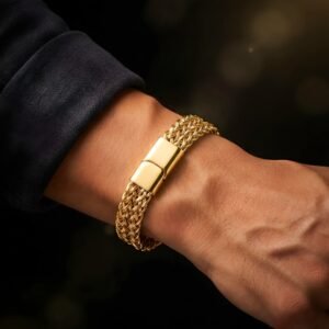 Royal Men’s Gold Chain Bracelet | Designer Rakhi Gift for Brother